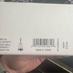 Vera Wang x Wedgwood Metal Infinity Kissing Bell in Box