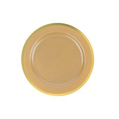 GOLD 10 Round 7″ Plastic SALAD PLATES Gold Rim Party Events Tableware