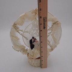 Vintage Bride & Groom Wedding Cake Topper or Wedding Shower Centerpiece
