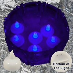 NEW 12 Purple Led Floating Candle Floral Tea Light for Wedding Centerpiece Decor