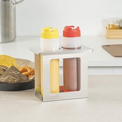 Restaurantware Stainless Steel Squeeze Bottle Holder – 1 Case – 7.01 x 4.49 x 6.