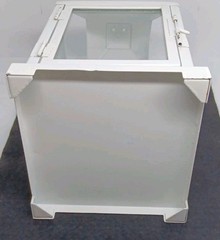 White 10 1/2” Hanging Candle Lantern Wedding Center Piece w/ Clear Glass Decor