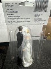 Wilton Our Day Wedding Couple Cake Topper 4.5 Inch Blonde Bride Retired 1997