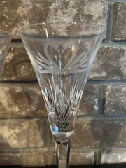 Waterford Crystal Swan Heart Wedding Toasting Champagne Flutes Set of 2