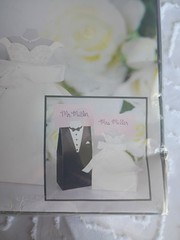 50 Wedding Favor Boxes Groom Tuxedo & Bride Wedding Gown