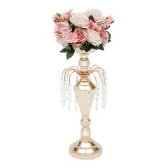 17.7in Height 10 Pcs Versatile Metal Wedding Centerpieces Vase& Pillar Candle