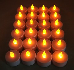 New Flickering Amber 24 pack Light Flameless LED Tealight Tea Candles Wedding