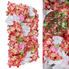 6pcs Artificial Flower Wall Panel Wedding Party Backdrop Plant Wall Decoration