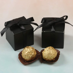 100Pcs Wedding Favor Boxes, Paper Gift Boxes 3X3X3 Inches Small Gift Boxes with