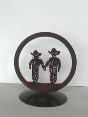 Laser Cut Steel Cake Top, Western Love, First Love