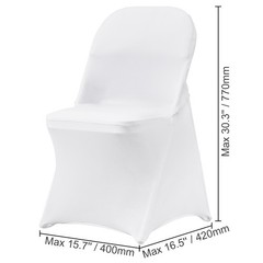 VEVOR 100PCS White Stretch Spandex Folding Chair Covers for Wedding Party Dining