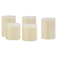 5Pcs Foldable Paper Column Display Stands, Round Cylinder Wedding Flower Stands