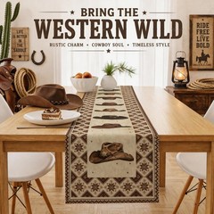 Western Party Decorations – Western Cowboy Table Runner For Cowboy Party