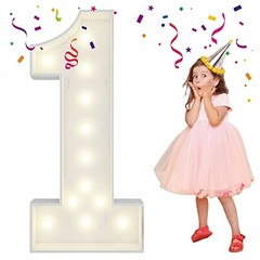 4FT Light Up Numbers Letters, DIY Giant Marquee Numbers, Mosaic 4 Feet Number-1