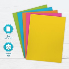 Printworks Neon Colored Paper, 24 lb, 5 Assorted Florescent Single,