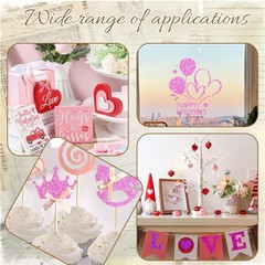 20 Sheets Valentine’s 8.5×11 inches, Silver / Red / Pink / Rose / Purple
