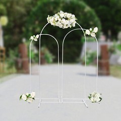 3Pcs Metal Arch Stand Wedding Party Backdrop For Ceremony Yard Venue Shelf Decor
