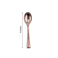 120 ROSE GOLD 4″ long Dessert Spoons Wedding Party Events Disposable Tableware