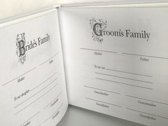 Western Wedding Guest Book, White Lasso with Silver Cowboy Boot Charm