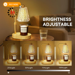Candle Warmer Lamp with Timer Dimmer, Birthday Gifts for Women Amber-gold