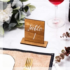 Chunful 20 Pcs Wedding Wooden Table Numbers with 10 x 15 cm, Classic Style