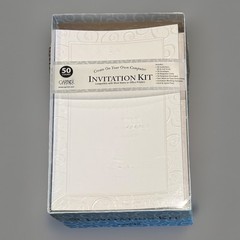 NWT In Box 50 Count Gartner Pearl Swirl Invitation Kit Ivory W/ Embossed Swirl