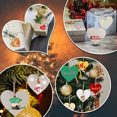 100Pcs 1″ Wooden Hearts for Crafts, Small Wood Hearts Cutout 1 Inch (100 Pcs)
