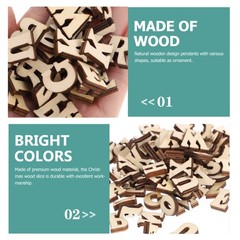 100 Pcs Beige Wooden LettersSlices For Craft Decor And Educational Toy Materials