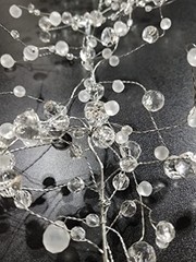 192″ Acrylic Crystal Diamond Garland – Frosted & Cut Beaded Glitter String (Set