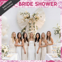 BreezeHug Wedding Giant Bow Decor Big with 31.5 x 24 x 67 inches, White