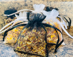 50 Black and White Birdseed Bags, Organic Wedding Toss, All Natural, Eco++++