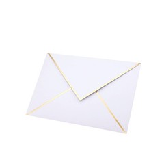 A7 Envelopes – V Flap Foil Border Luxury Mailing for 25 Pack, White