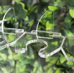 5-Tier Clear Acrylic Wine Glass Stemware Rack, 40 Champagne Flute Holder 5ft