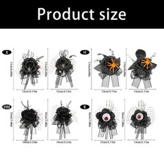 Black gothic corsage wrist accessory for Halloween outfit styling