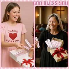 Pcs Christian Gifts Bulk for Women Pink Pary Favors Mini Nail Files 50 Bow