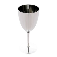 8 oz Metallic Silver Premium Wine Glasses Disposable Flutes Wedding Decorations