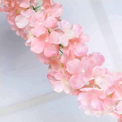 Blush 7 ft 3D Chain Silk Hydrangea Garland Wedding Party Flowers Decorations
