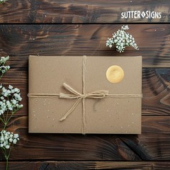 500 Gold Envelope Seal Stickers, Floral Embossed Gold Foil Seals for Envelope…