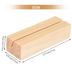 20 Pieces Wood Place Card Holders, Wooden Table Number Holder Stand Clamps3948