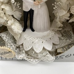 Vintage Wilton MOONLIT SNOW Wedding Cake Top, Black Suit # 114-201