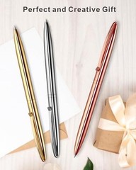 Metal Ballpoint Pens – Black Ink Fancy Pens for 1 Count (Pack of 3) – D4 Gold