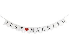 Wedding Decor Lot -Gold Foil Reserved Signs, Bags & Just Married Banner