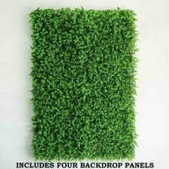 4 pcs Green Artificial Mini Leaves Greenery Wall Backdrop Panels