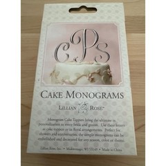 Lillian Rose Silver Metal Cake Monogram Topper Letter X Wedding Anniversary Scri