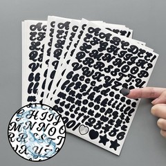 3540 Letter Stickers 30 Sheets Alphabet Stickers 0.5in Vinyl Self-Adhesive Nu…