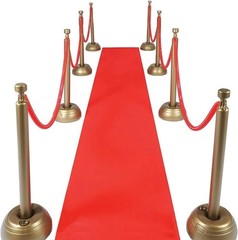 Red Carpet Runner for Party, 2 x 15 ft, Non-Woven Polyester Fabric Aisle Runn…