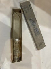 Vitex-Glas Vintage Glass Cake and Fruit Knife with Stars Made In USA In EUC