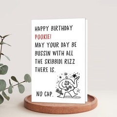 Beixian Funny Birthday Card for Him Her, Gen Z Slang Birthday Card for Teenag…