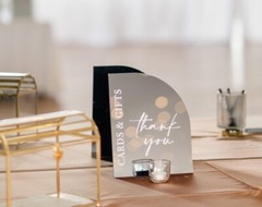 Wedding Sign – Gifts And Cards Half Arch Black And White Sign Acrylic