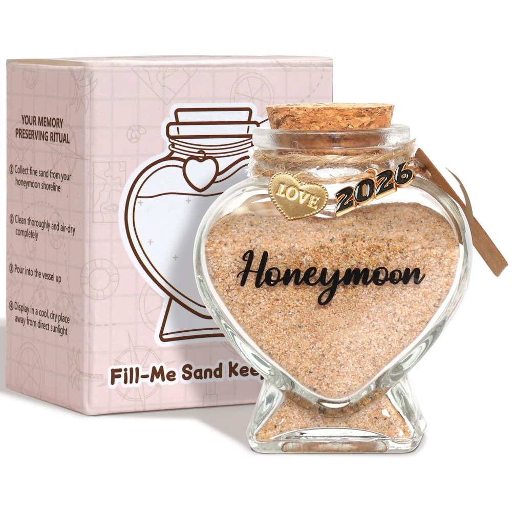 Honeymoon Sand Keepsake Jar 2026 – Bridal Shower Gifts, Personalized Weddi